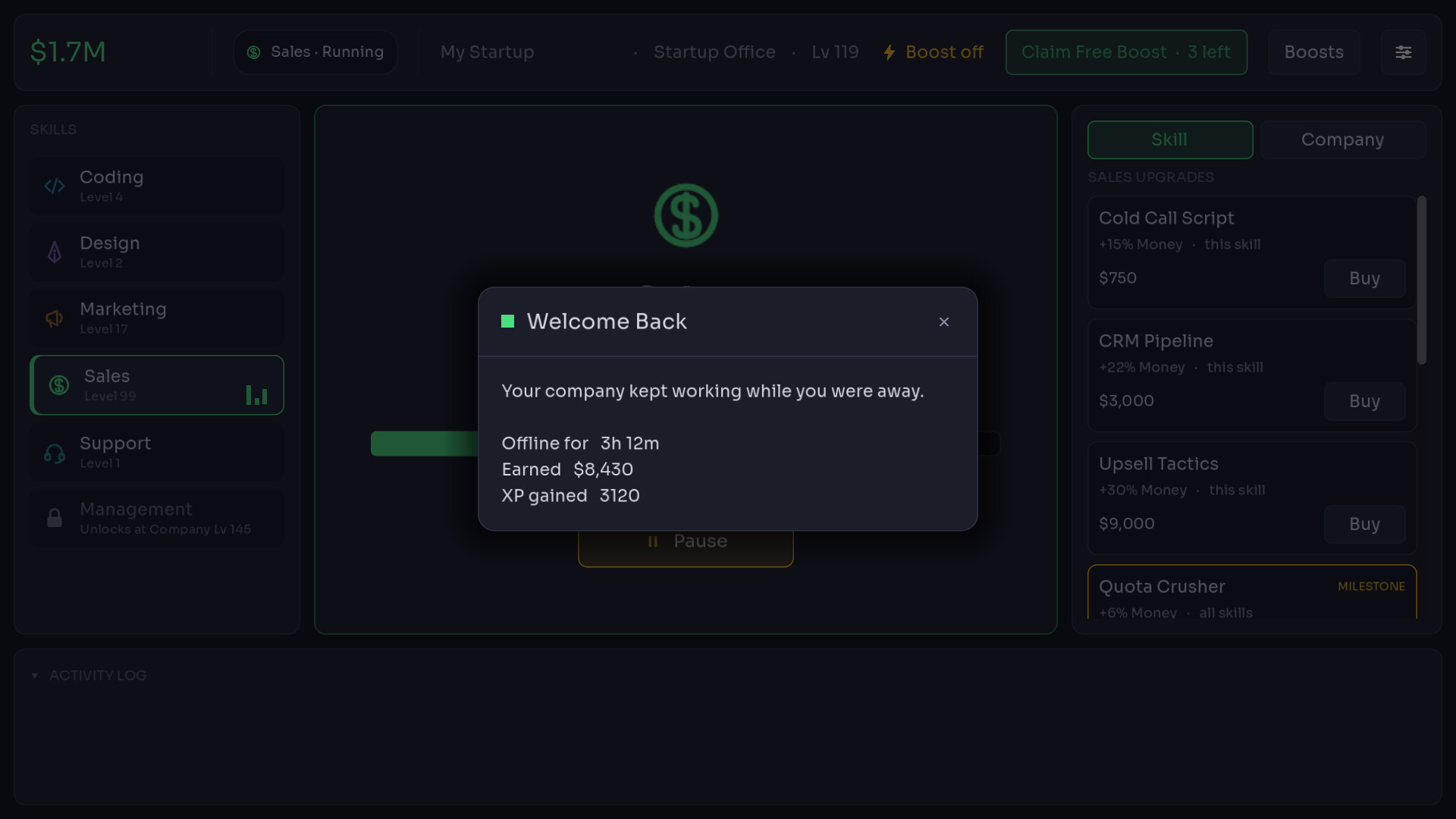Idle Startup screenshot 4