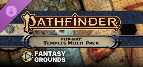 Fantasy Grounds - Pathfinder RPG - Pathfinder Flip-Mat: Temples Multi-Pack
