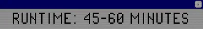 Runtime: 45-60 Minutes