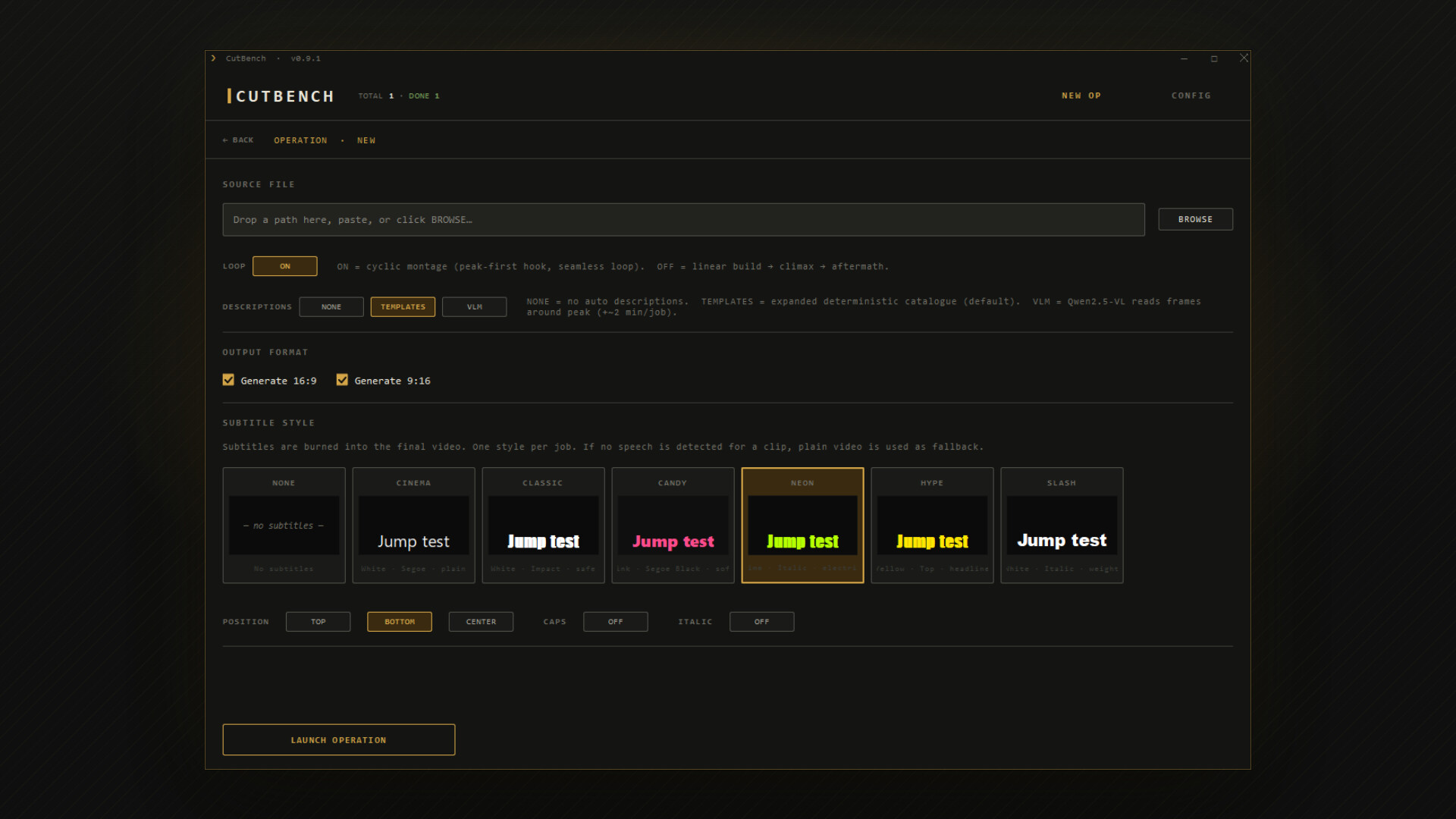 CutBench screenshot 2