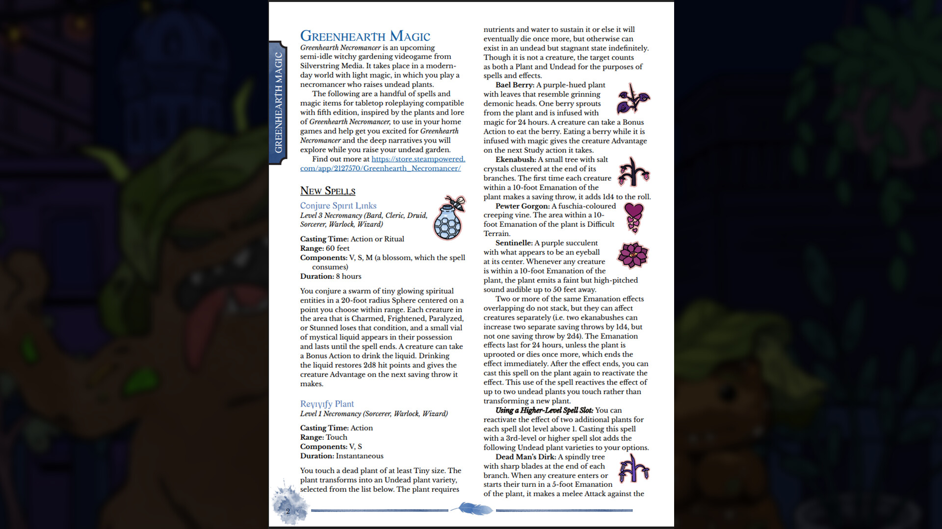 Greenhearth Magic: A companion to Greenhearth Necromancer for 5.5e screenshot 5