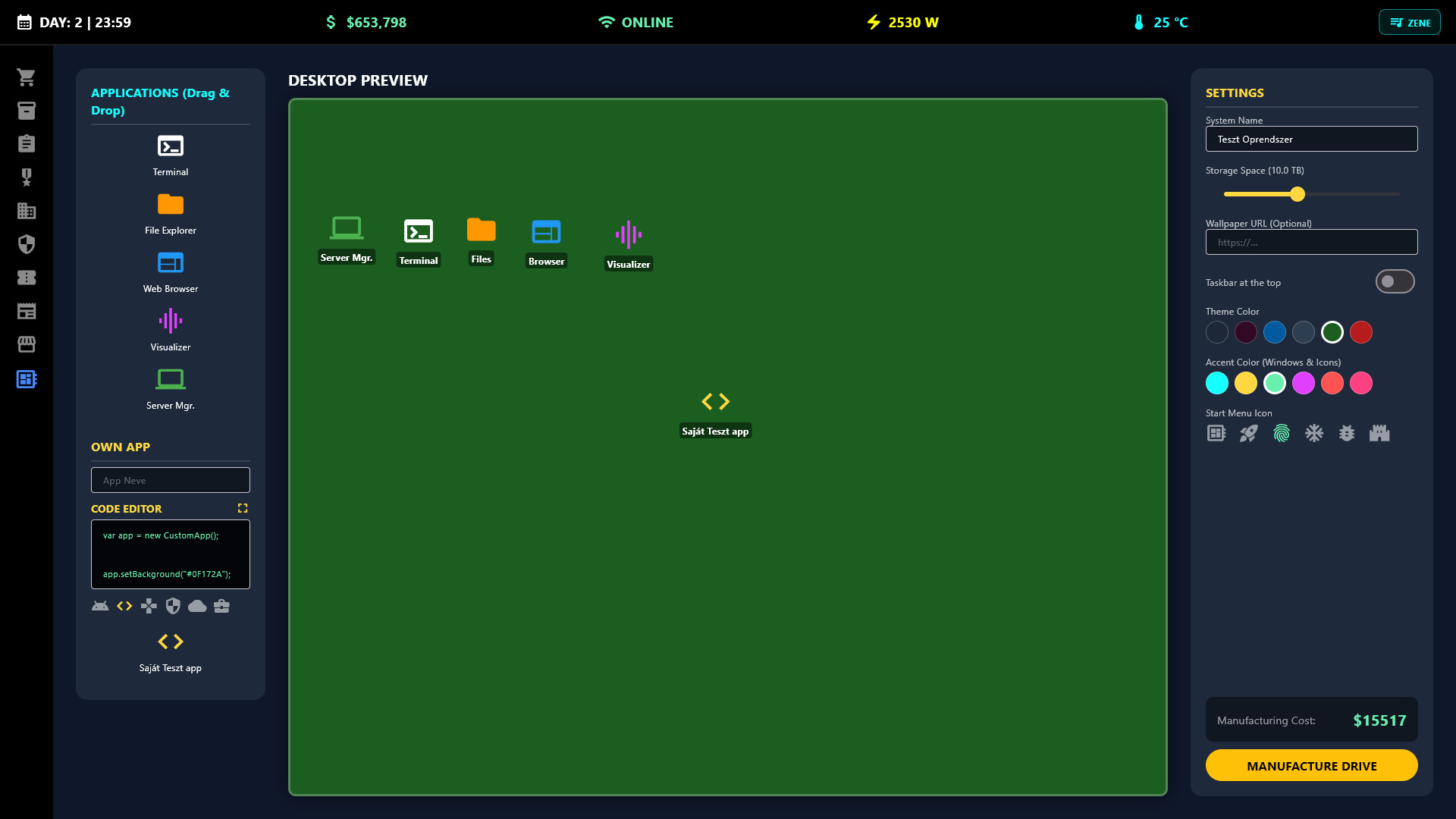 Hosting Simulator: CustomOS screenshot 2