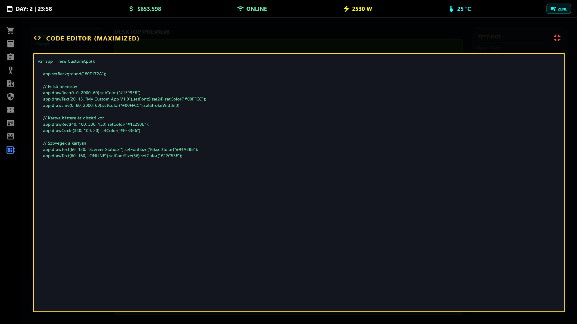 Hosting Simulator: CustomOS screenshot 1