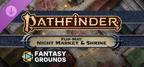 Fantasy Grounds - Pathfinder RPG - Flip-Mat: Night Market & Shrine