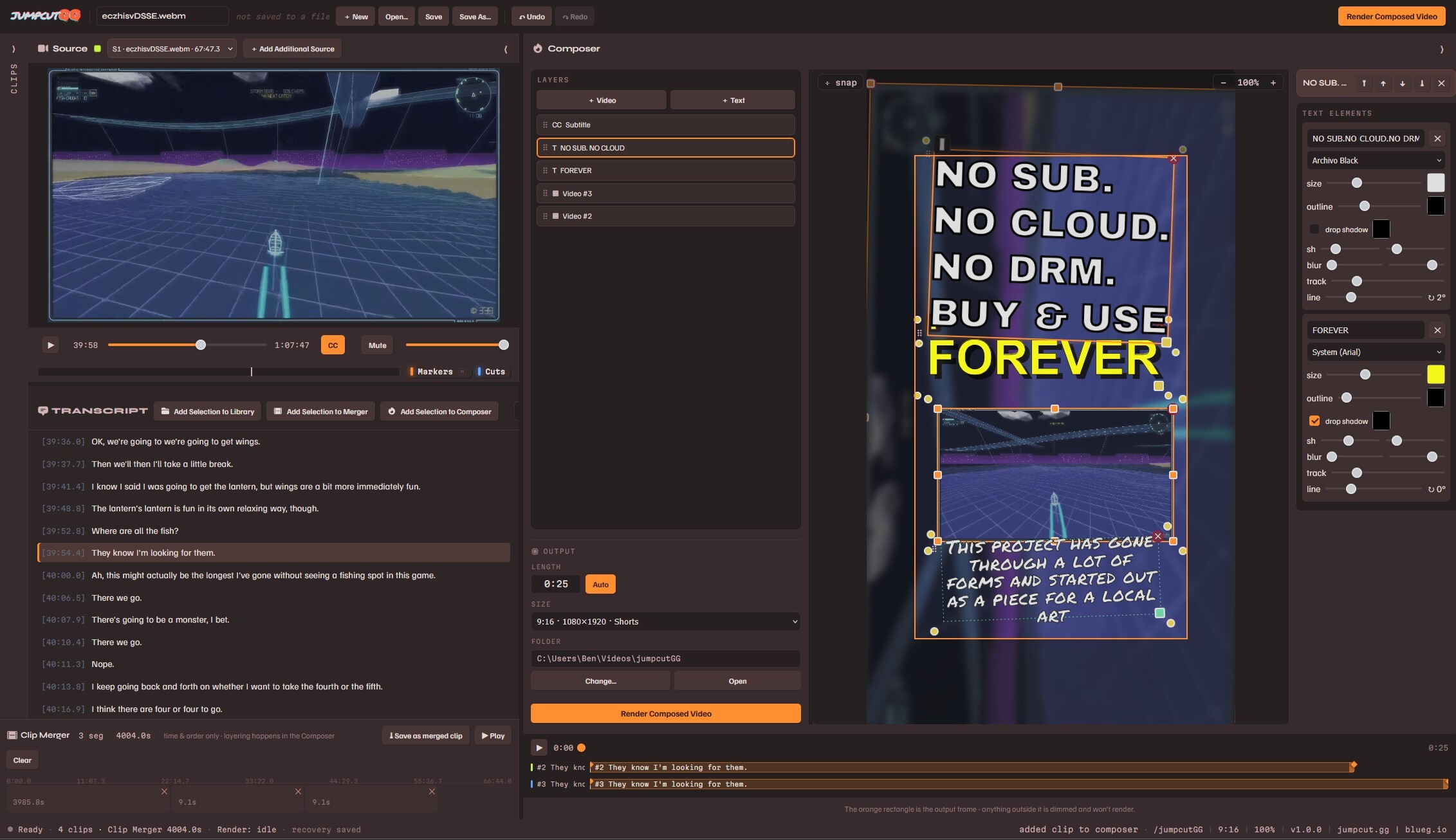 jumpcutGG screenshot 1