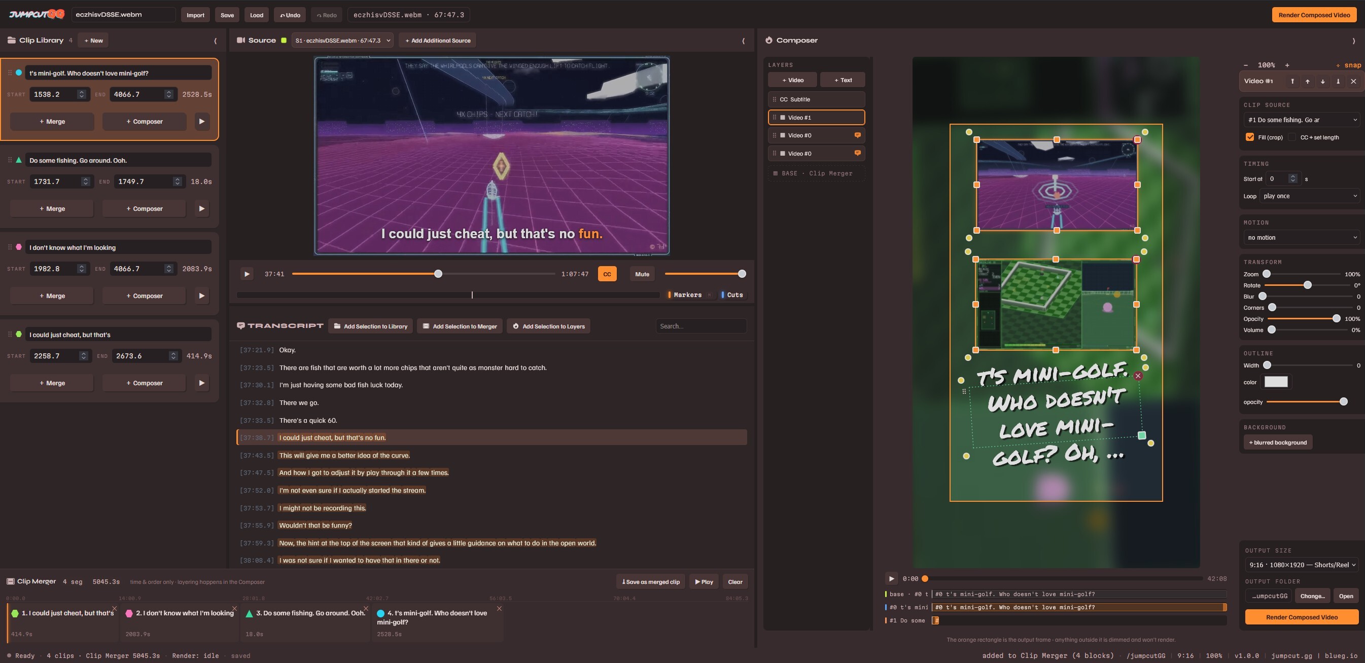 jumpcutGG screenshot 2