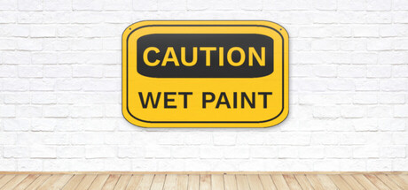 CAUTION WET PAINT banner