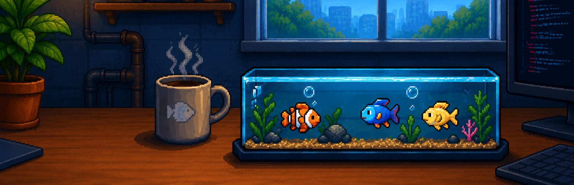 PC FISH: Taskbar Aquarium