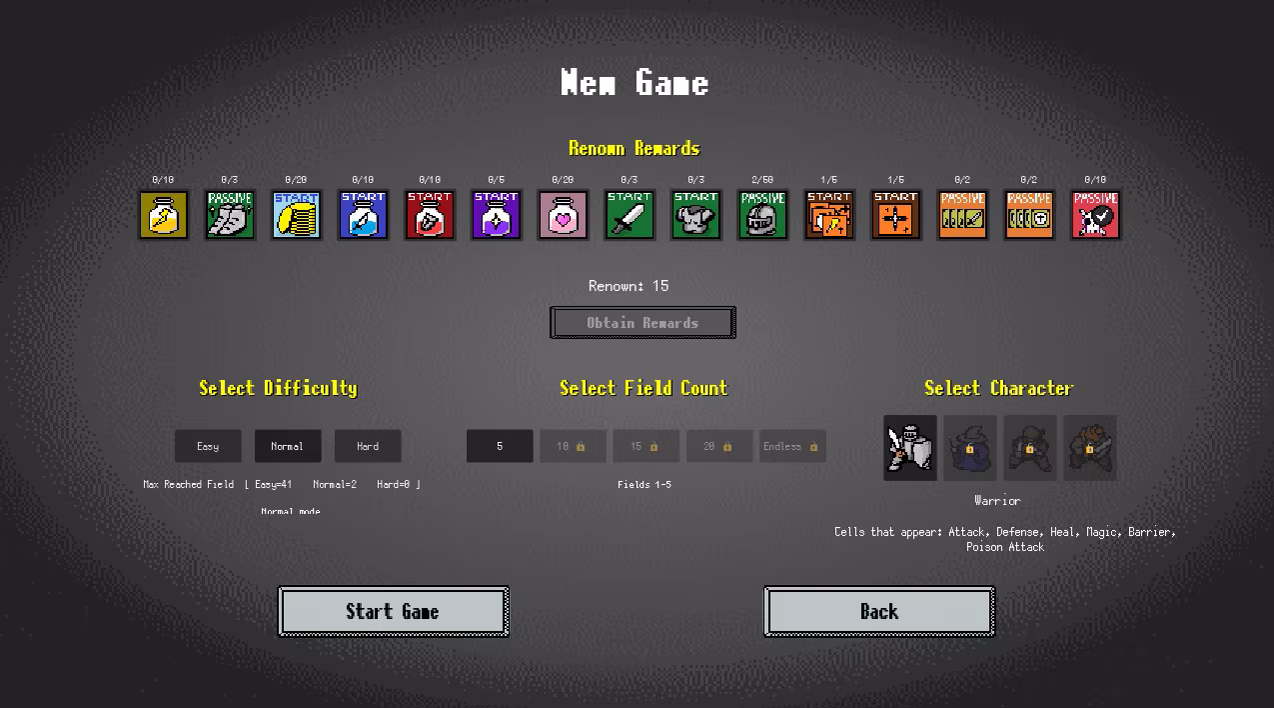 Game start scene