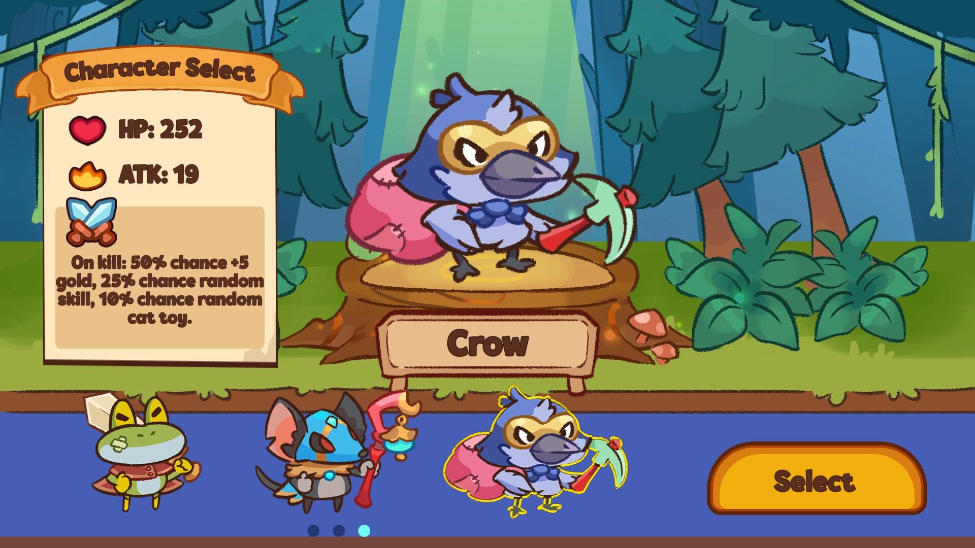Auto Cats branching adventure screen