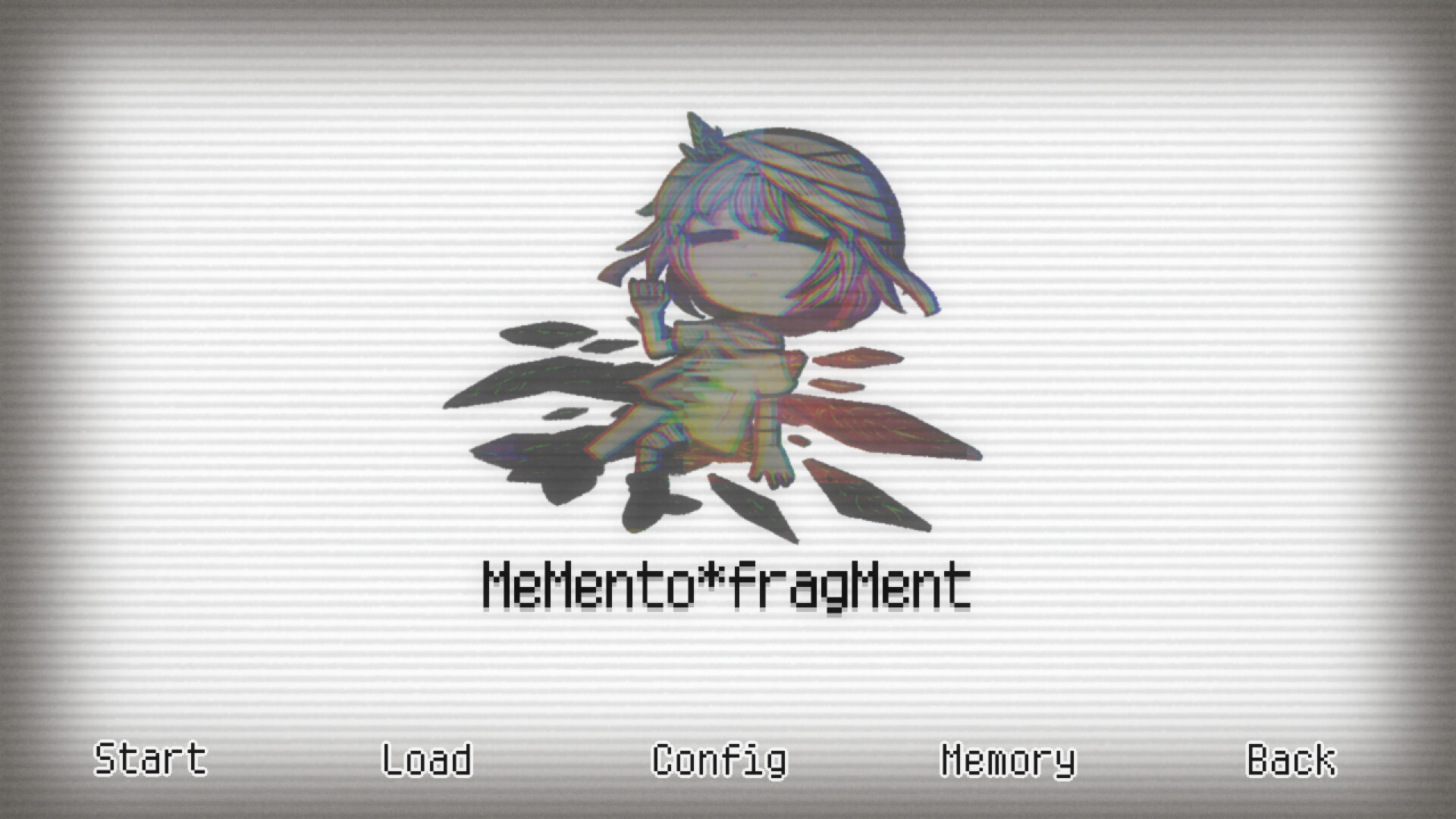 MeMento*fragMent - Tampilan layar memperlihatkan fragmen memori seorang gadis di dunia hancur