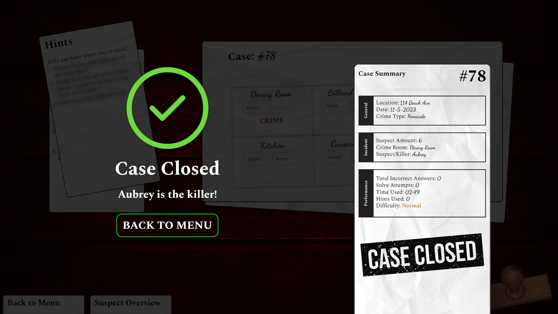 Who Did It Case Pack Build 24126170 (TENOKE) gameplay screenshot 2