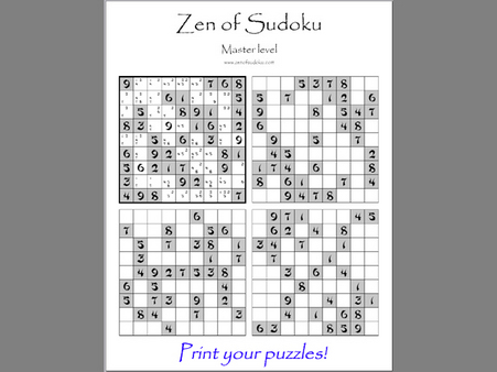Zen of Sudoku screenshot