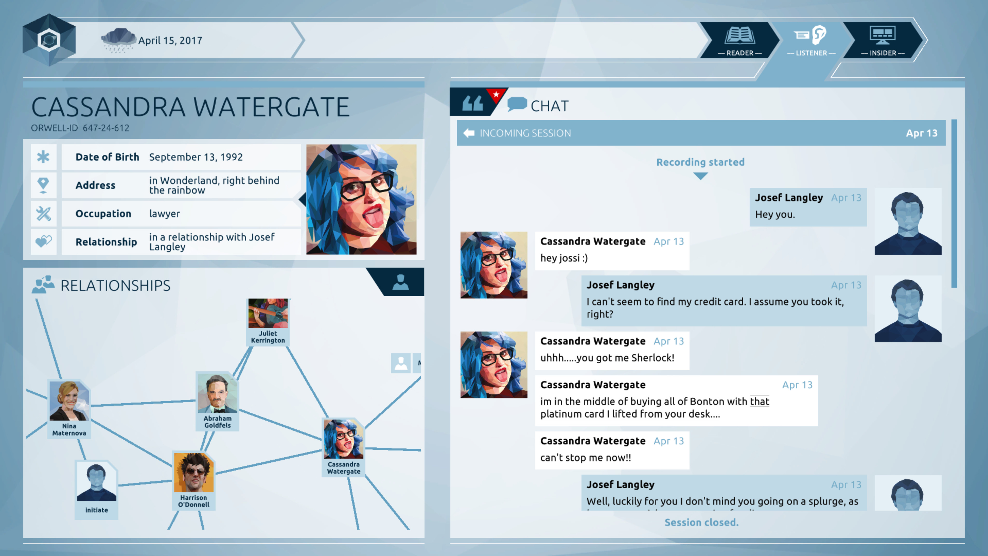 Orwell screenshot 2