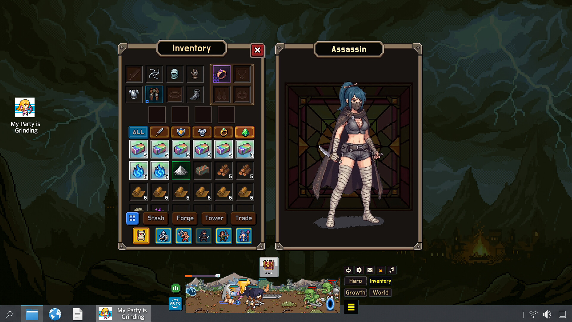 My Party Is Grinding 公式スクリーンショット オーブ回路の成長画面