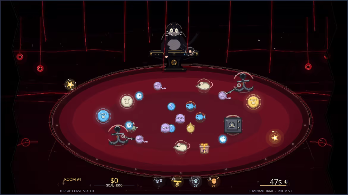 Une salle de prix hantée et dense remplit la machine de jouets, de butoirs, de dangers et de plusieurs chemins possibles vers la goulotte.