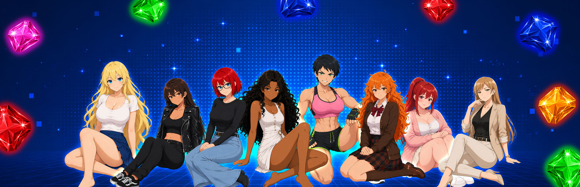 Gem Match: The Challenge of the 8 Queens