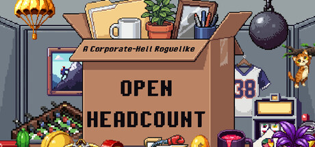 Open Headcount: A Corporate-Hell Roguelike — Steam header