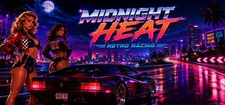 Midnight Heat: Retro Racing — Steam header