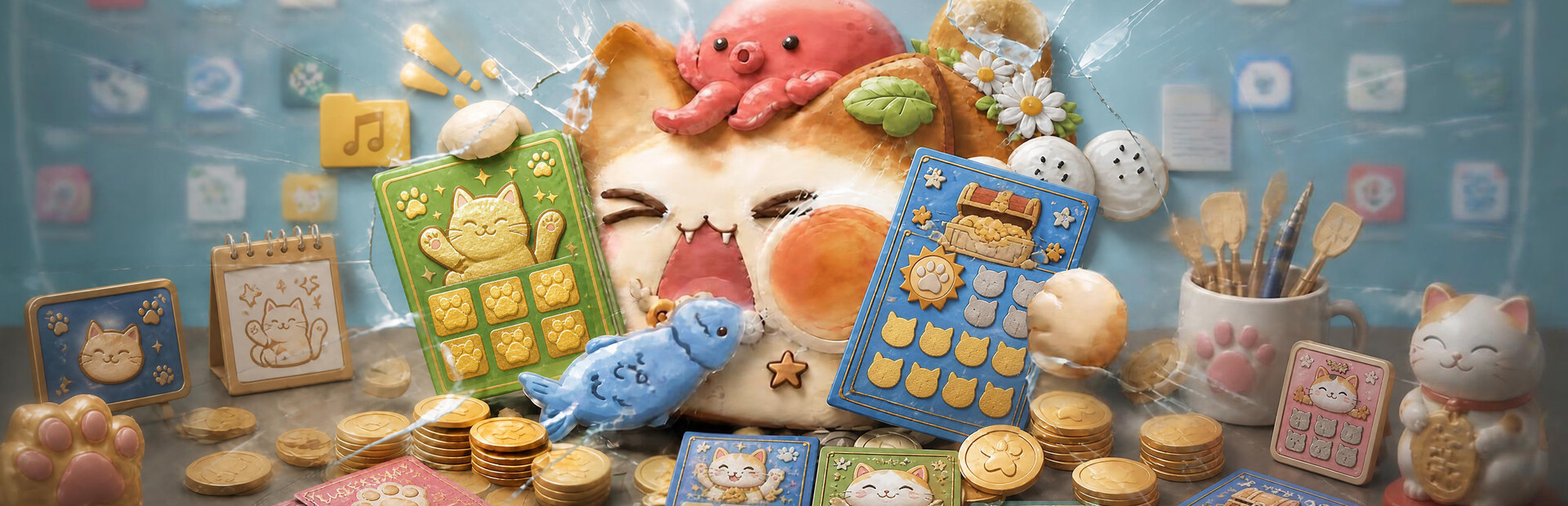 Toast Cat: Scratch & Win