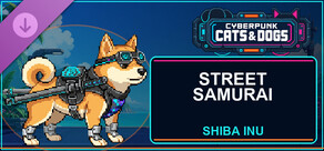 Cyberpunk Cats & Dogs - Street Samurai (Shiba Inu)