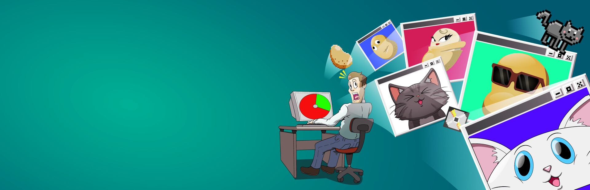 Potato.exe - A Game About Spinning a Wheel to Download Potatoes