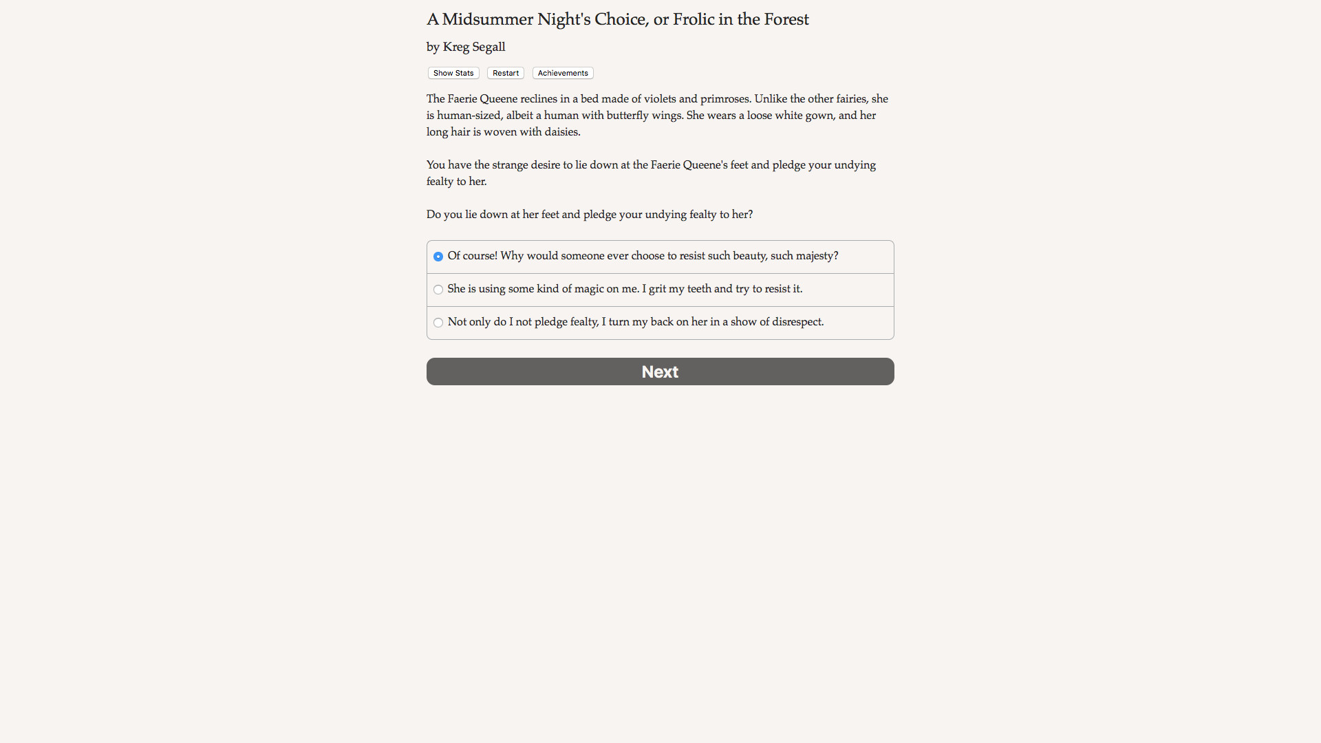 A Midsummer Night's Choice screenshot 6