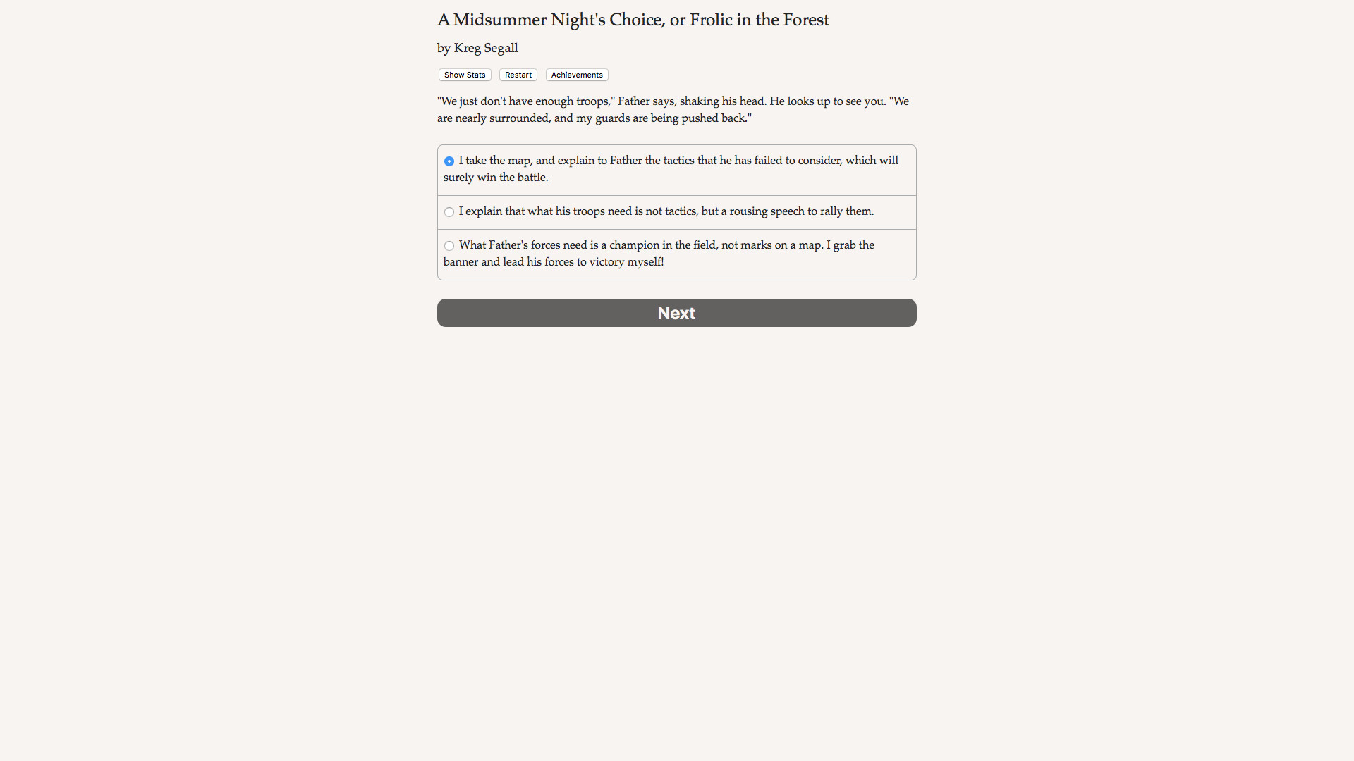 A Midsummer Night's Choice screenshot 3