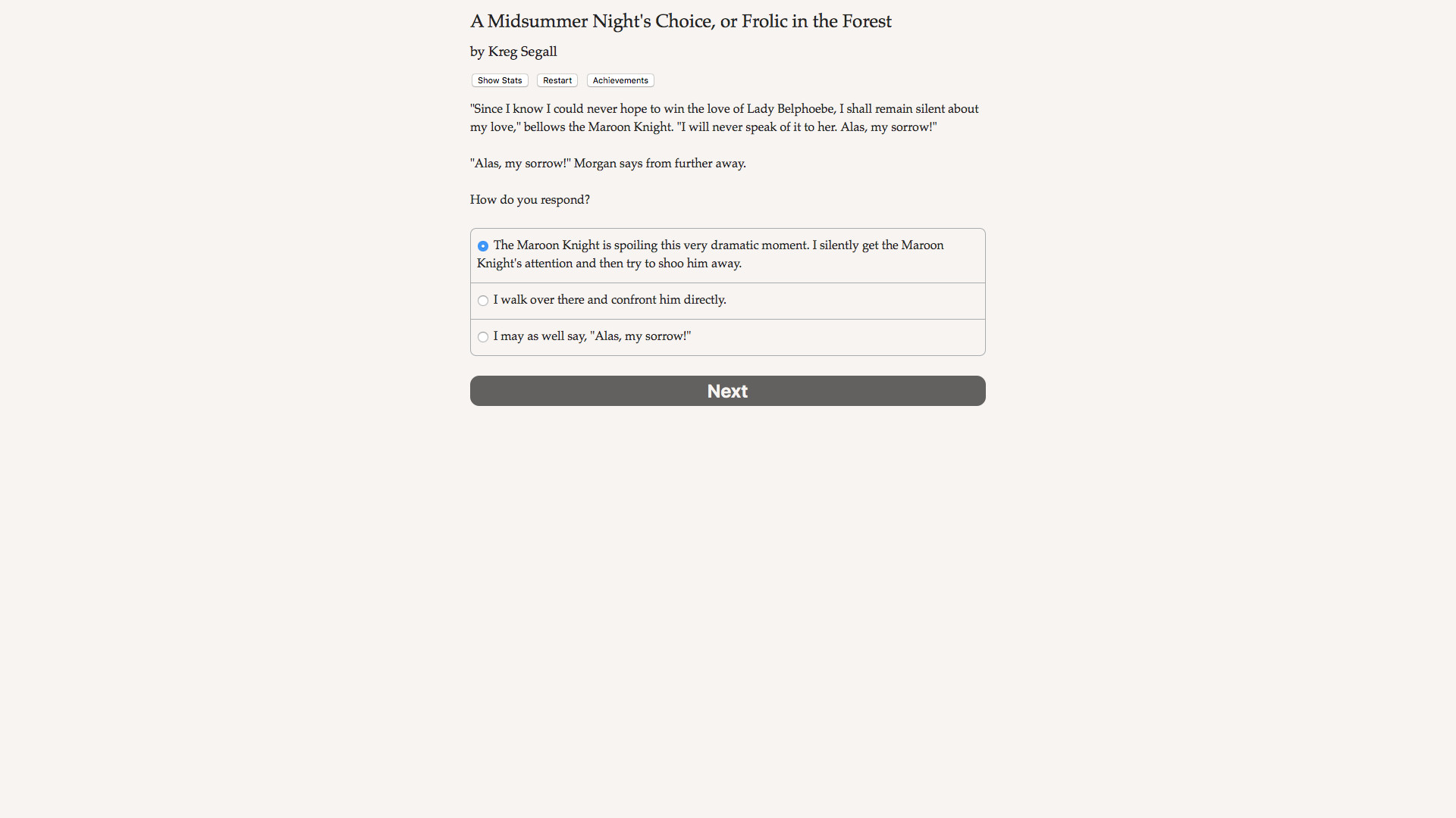 A Midsummer Night's Choice screenshot 2