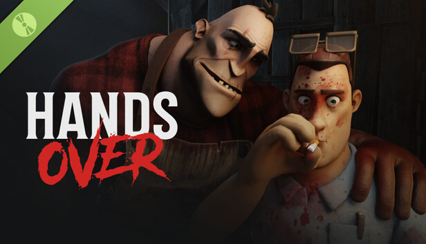 Arte promocional oficial de HANDS OVER Demo, experiência cooperativa de terror para cinco jogadores.