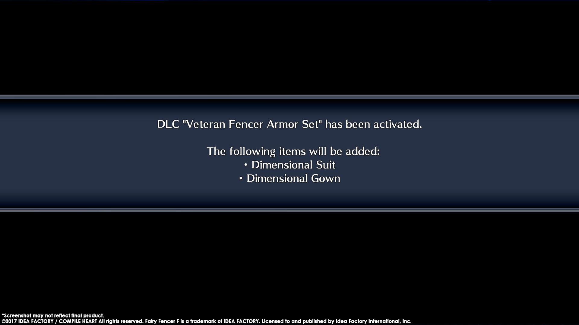 Fairy Fencer F ADF Veteran Fencer Armor Set screenshot 2