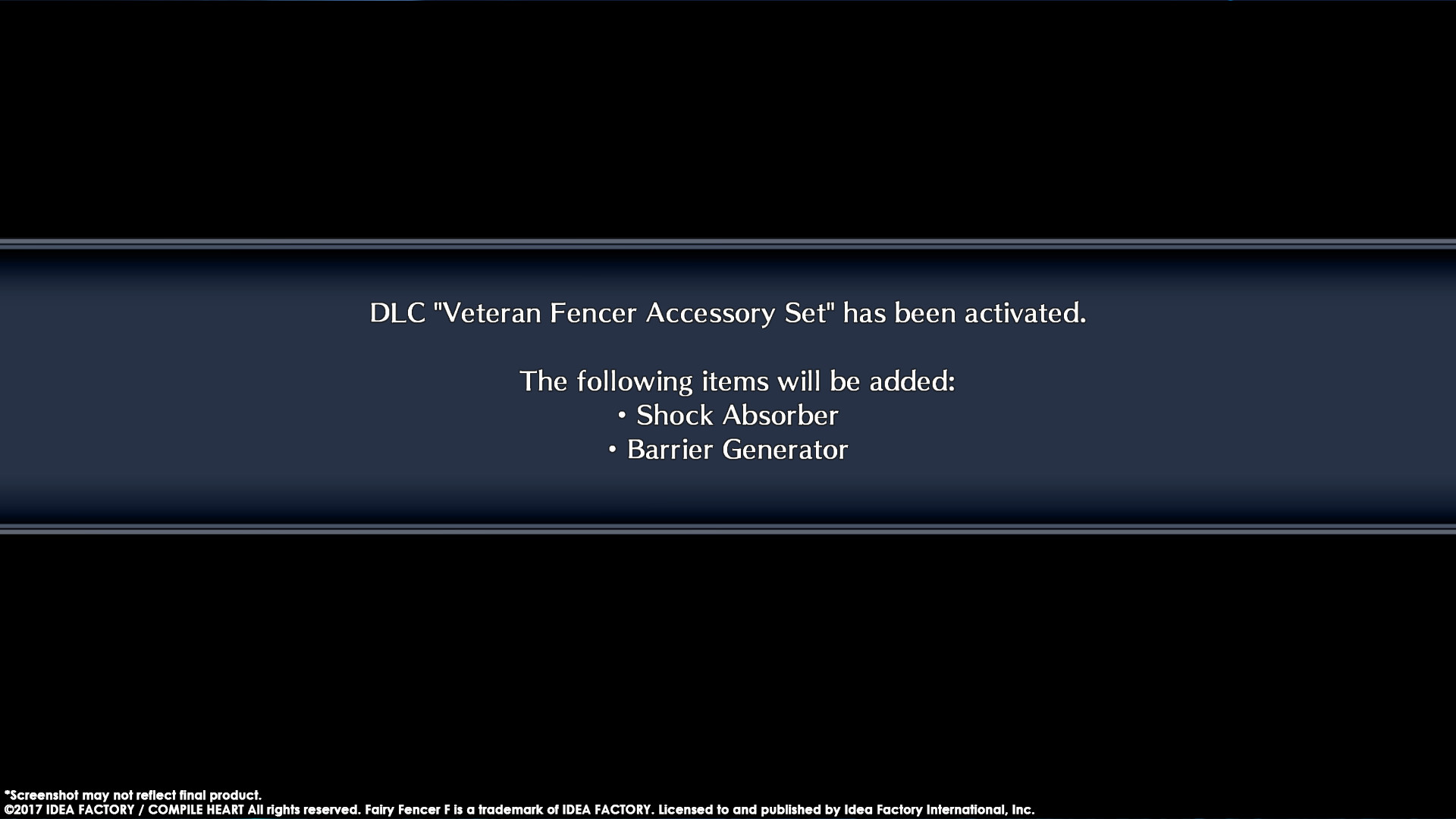 Fairy Fencer F ADF Veteran Fencer Accessory Set screenshot 1