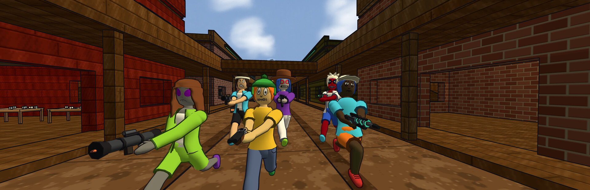 Sixshooters: A 6 Player Split-Screen FPS