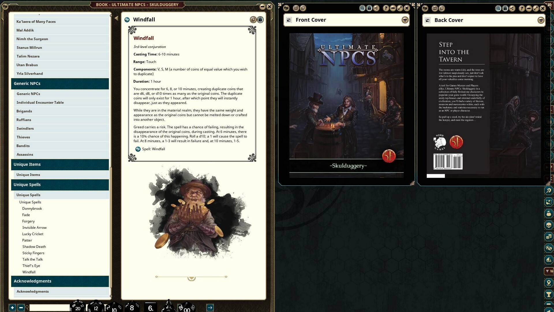 Fantasy Grounds - Ultimate NPCs: Skulduggery (5E) screenshot 5