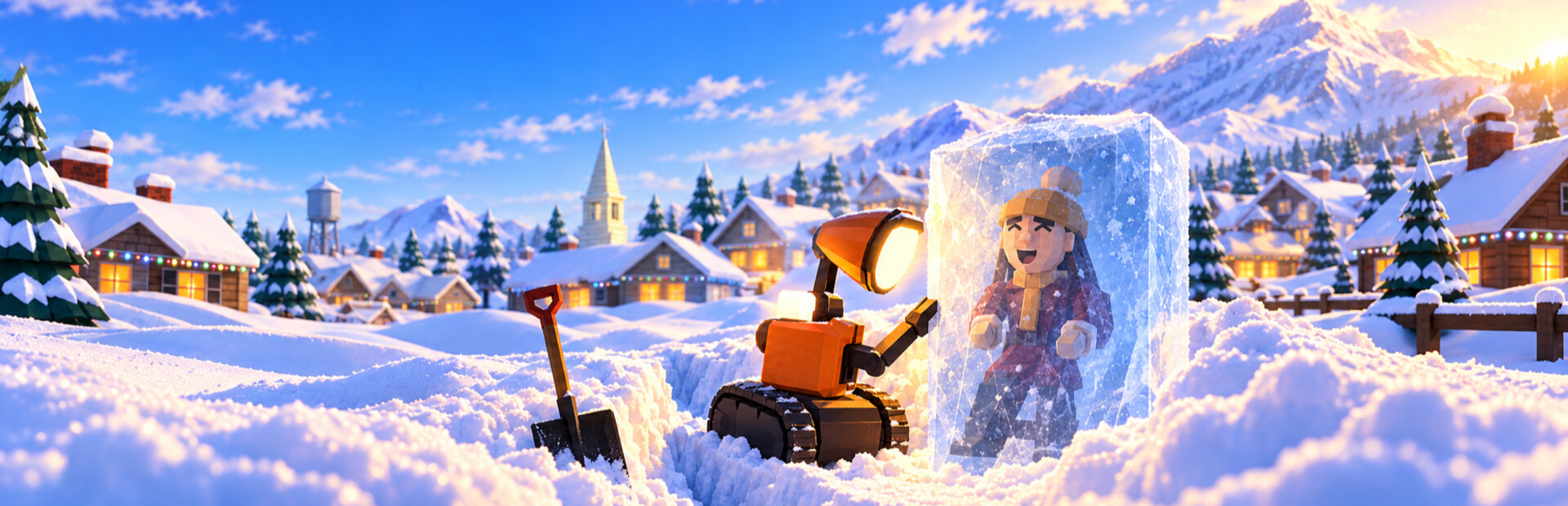 Snowbound Town