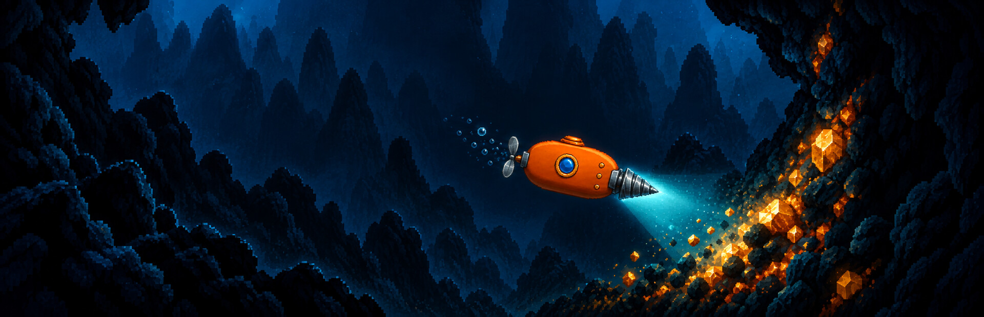 Abyss Driller: An Incremental Mining Game