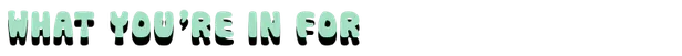 What you're in for text