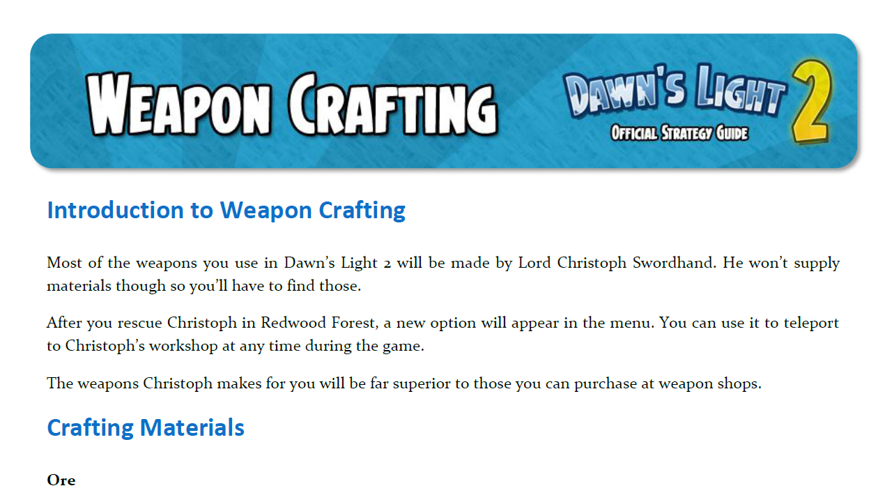 Dawn's Light 2 - Strategy Guide screenshot 3