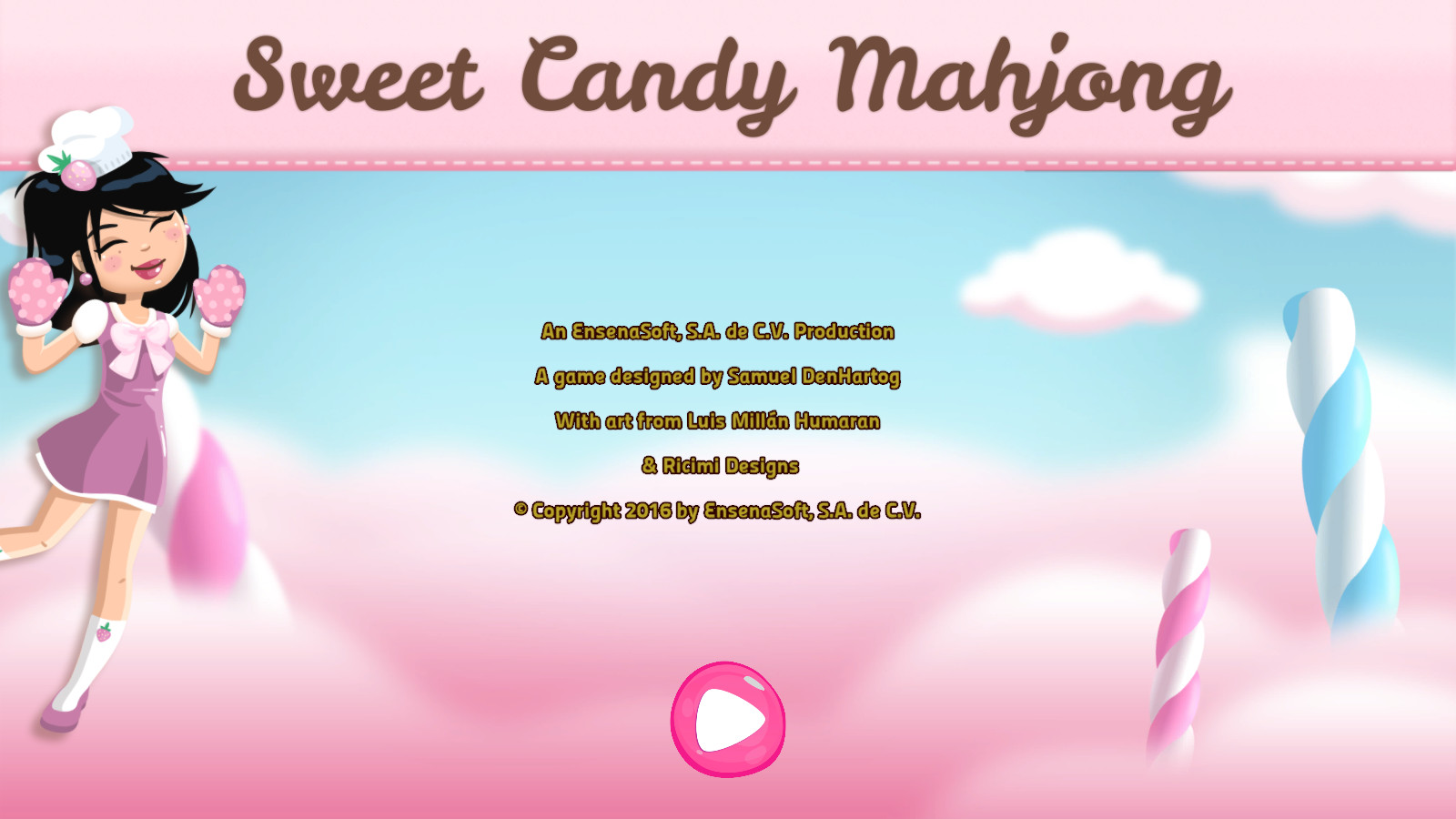 Sweet Candy Mahjong screenshot 1