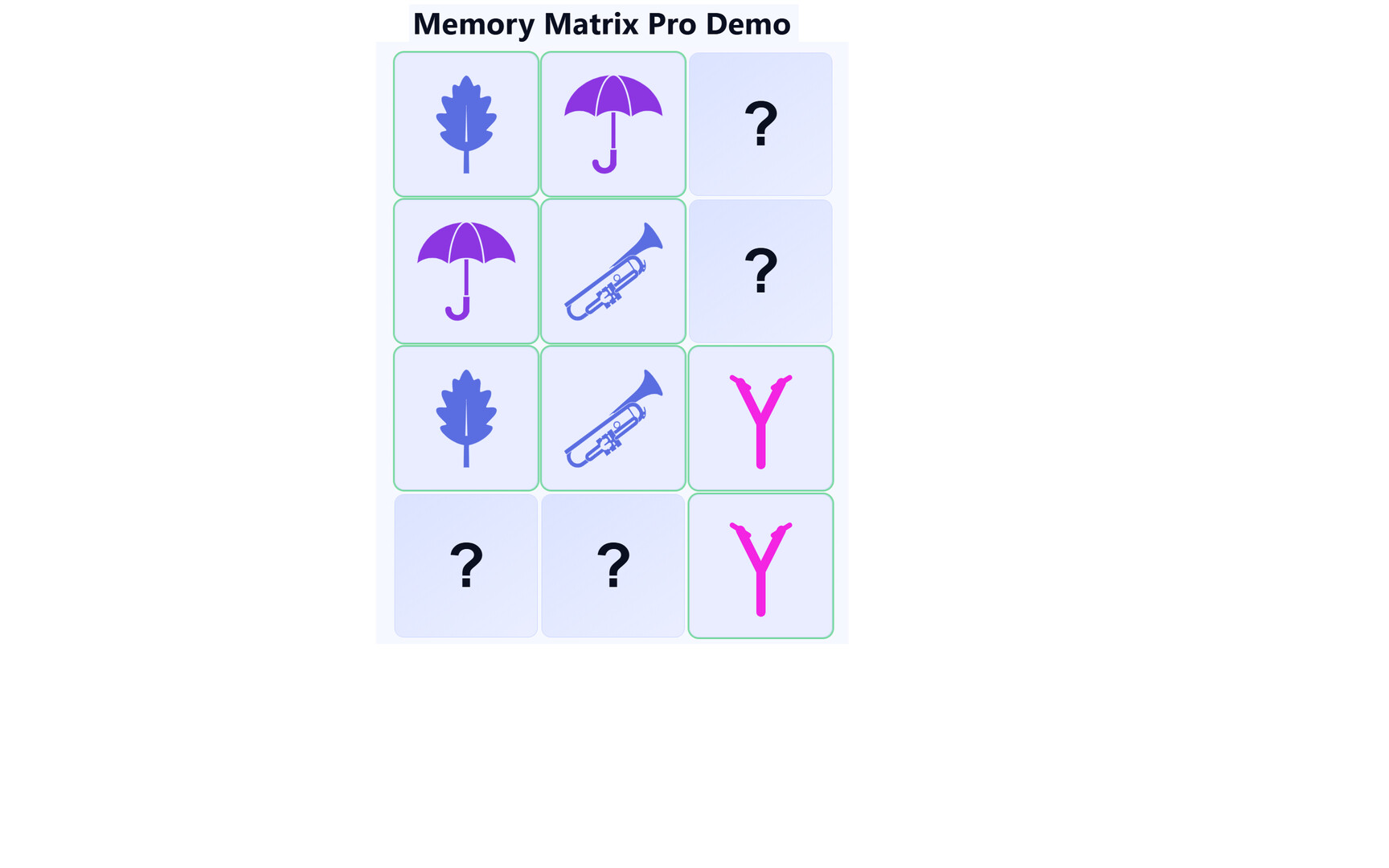 Memory Matrix Pro Demo on Steam