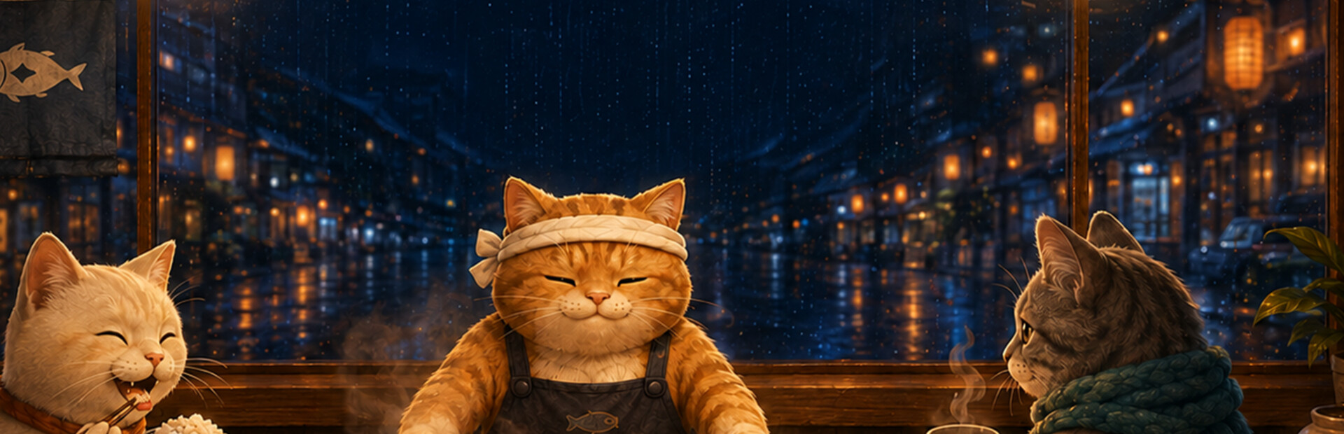 Moonlit Cat Diner