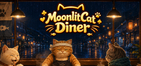 Moonlit Cat Diner — Steam header