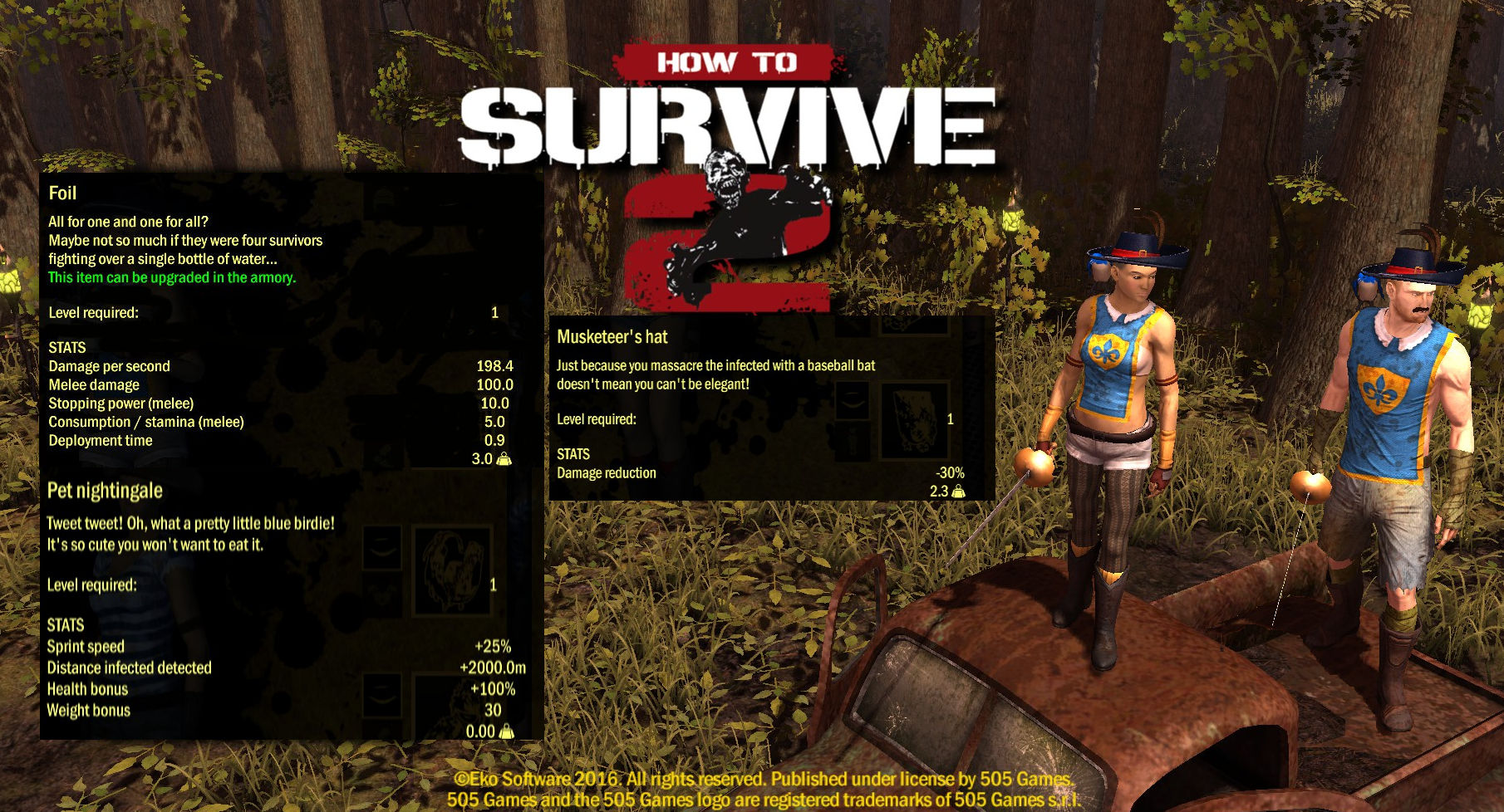 How To Survive 2 - Musketeer Skin Pack screenshot 1