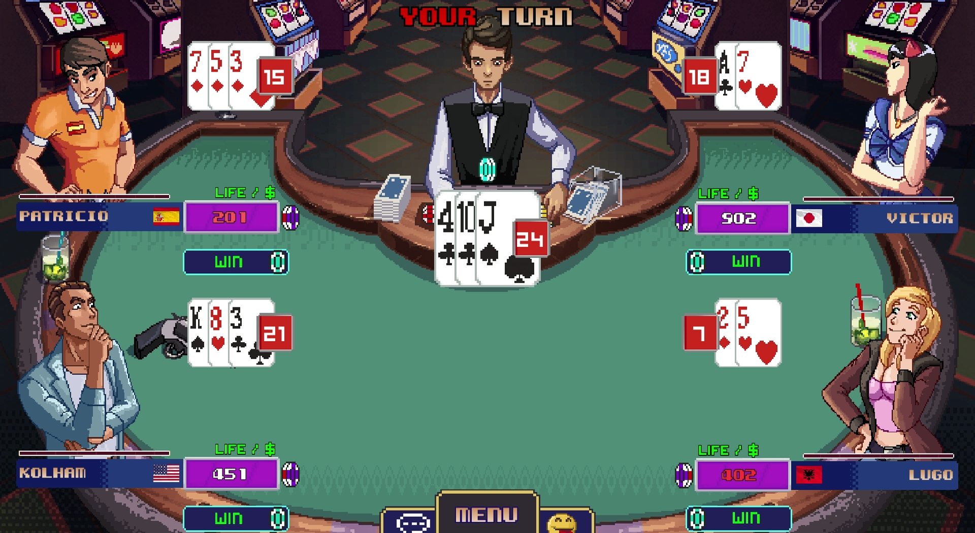Super Blackjack Battle 2 Turbo Edition - The Card Warriors screenshot 3