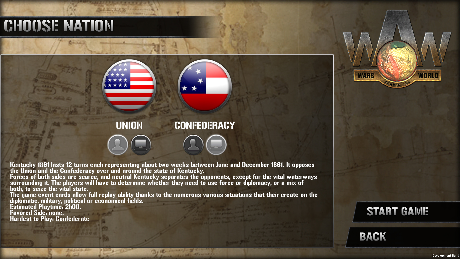 Wars Across the World: Kentucky 1861 screenshot 2