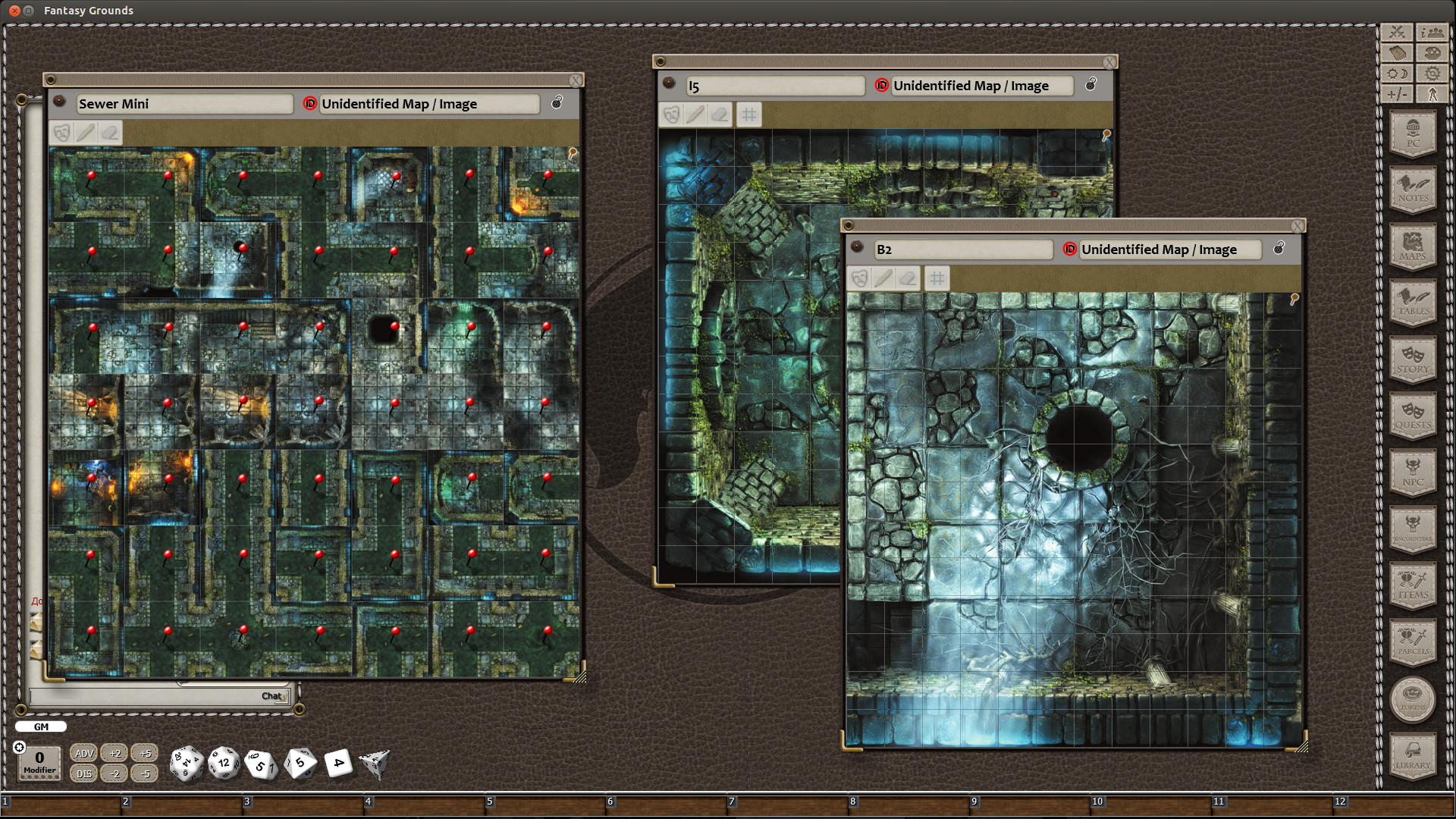 Fantasy Grounds - Black Scrolls Sewer (Map Pack) screenshot 1