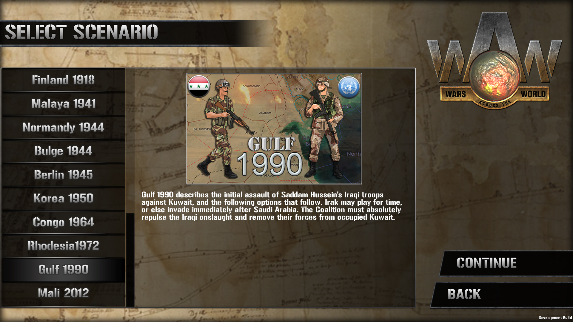 Wars Across the World: Gulf 1990 screenshot 1