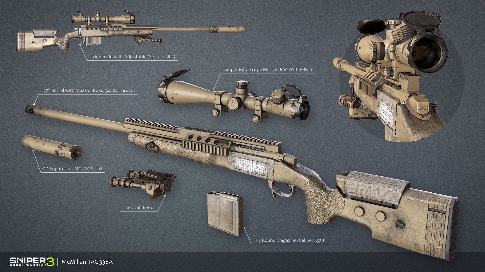 Steam：Sniper Ghost Warrior 3 - Sniper Rifle McMillan TAC-338A