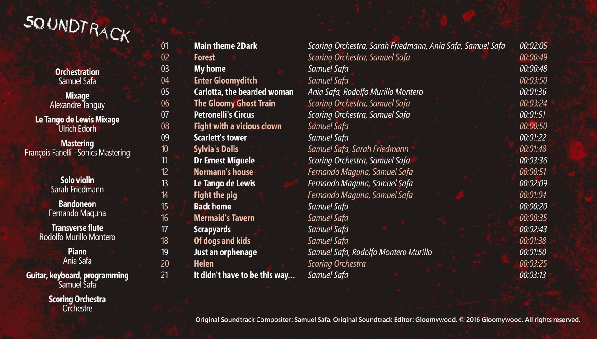 2Dark Official Soundtrack and Artbook screenshot 2