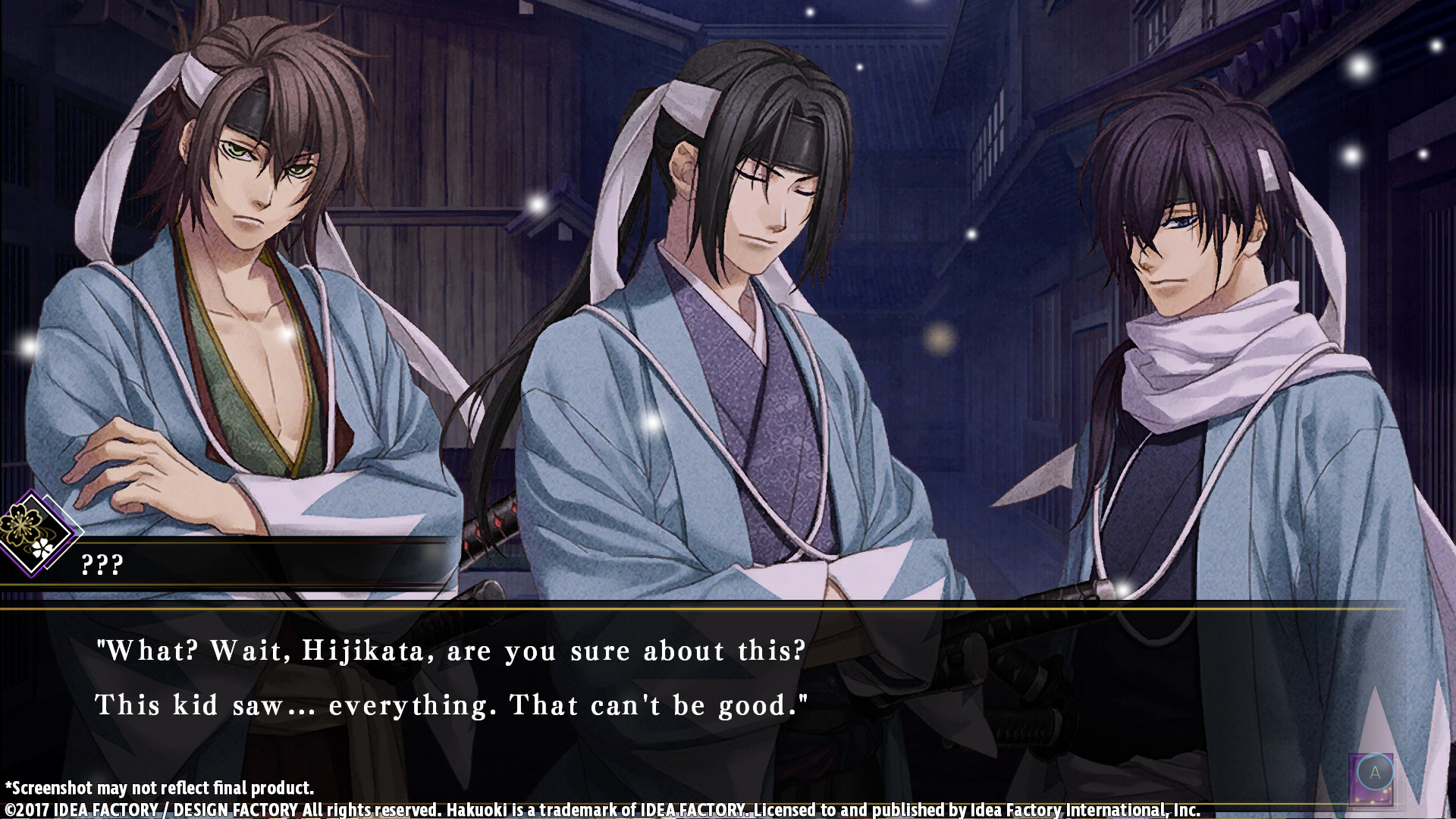 Hakuoki: Kyoto Winds screenshot 5